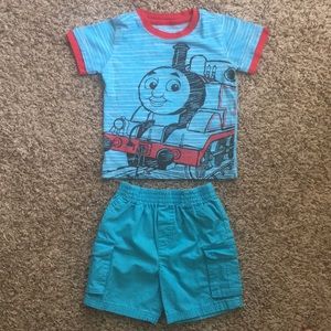 NWOT Thomas the Train Short Sleeve Tee and Shorts Set